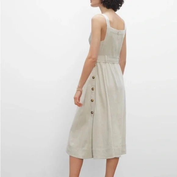 CLUB MÓNACO SIDE BUTTON LINEN DRESS 2 GUC - Picture 10 of 10